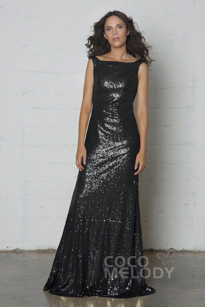 Sheath-Column Floor Length Sequined Dress COZF17020