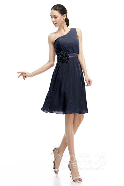 A-Line Knee Length Chiffon Bridesmaid Dresses COZK1400D