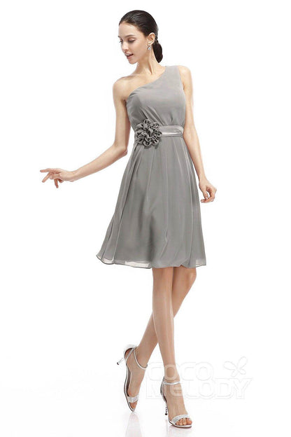 A-Line Knee Length Chiffon Bridesmaid Dresses COZK1400D