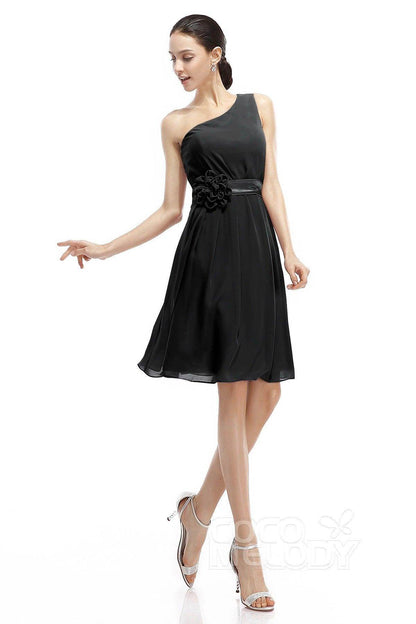 A-Line Knee Length Chiffon Bridesmaid Dresses COZK1400D