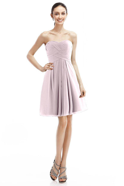 A-Line Knee Length Chiffon Bridesmaid Dress COZK14018