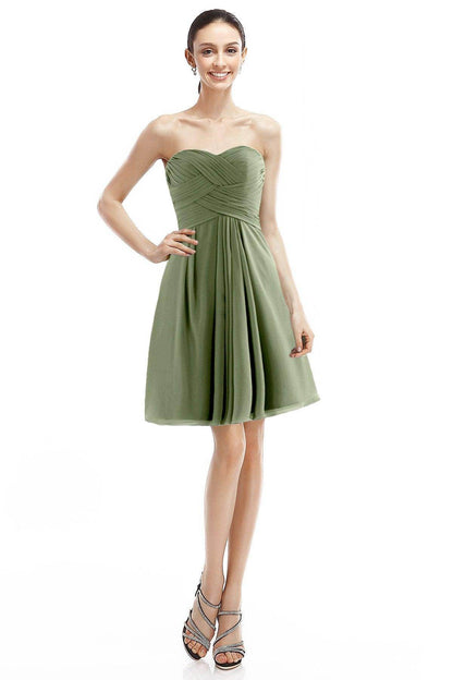 A-Line Knee Length Chiffon Bridesmaid Dress COZK14018