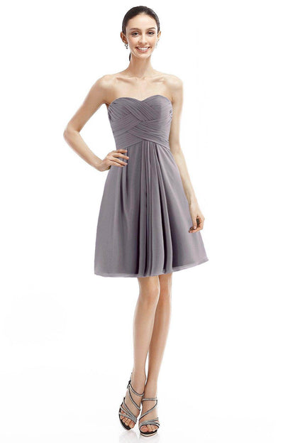 A-Line Knee Length Chiffon Bridesmaid Dress COZK14018
