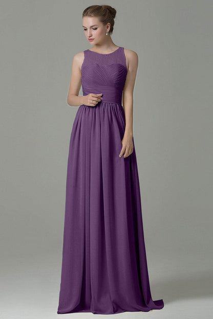 Sheath Floor Length Lace/Chiffon Bridesmaid Dress COZK16005