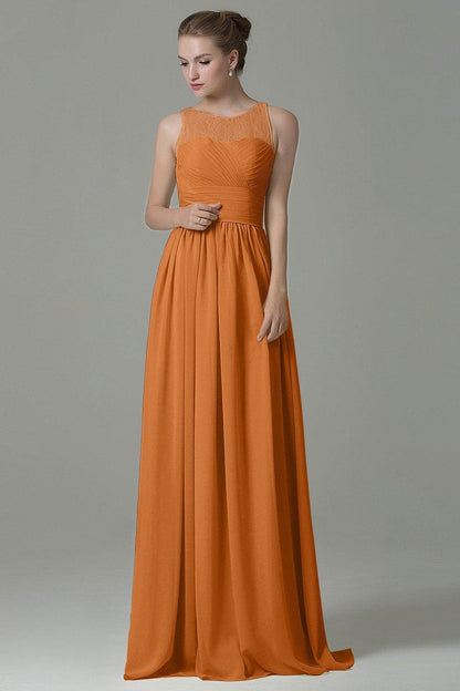 Sheath Floor Length Lace/Chiffon Bridesmaid Dress COZK16005