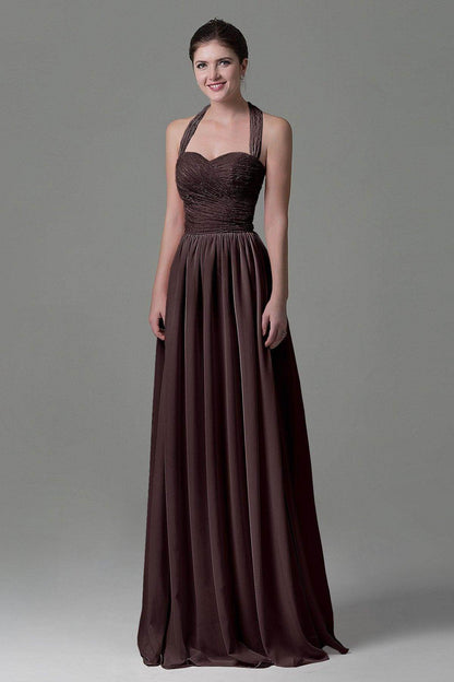 A-Line Floor Length Lace/Chiffon Bridesmaid Dress COZK16006