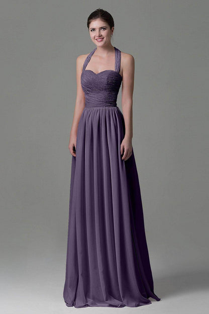 A-Line Floor Length Lace/Chiffon Bridesmaid Dress COZK16006