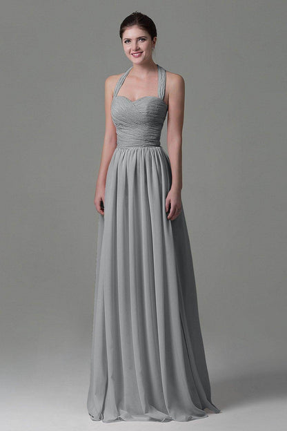 A-Line Floor Length Lace/Chiffon Bridesmaid Dress COZK16006