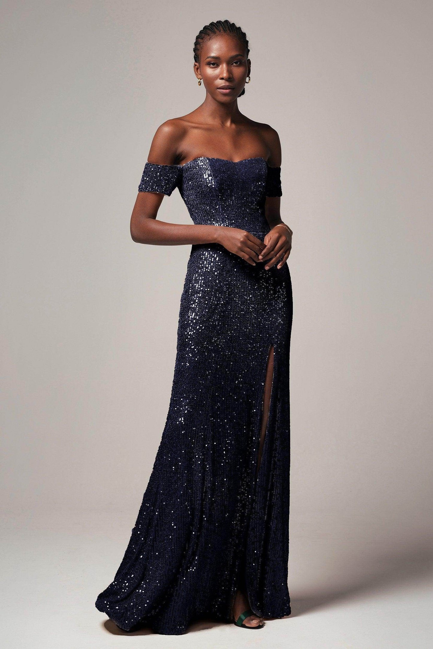 Sheath-Column Floor Length Sequined Dress CS0265