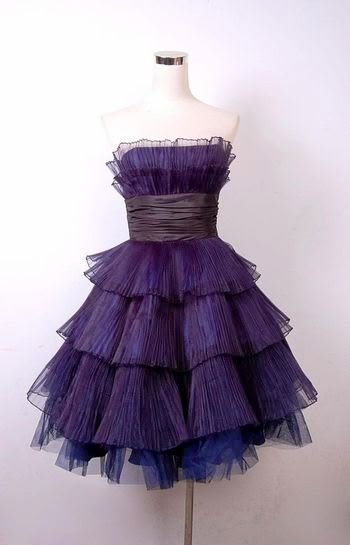 girlhomeshops-Purple short multi-layered tulle princess sweet homecoming dress gh5769