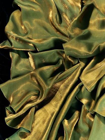 Green V-Neck Tiered Flounce Long Prom Dress Party Dress cc1446