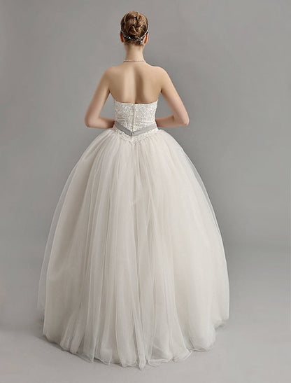 Exclusive Sweetheart Ball Gown Wedding Dress With Colored Sash