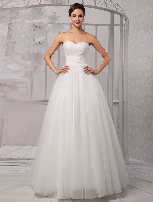 Exclusive Tull Lace Off-The-Shoulder Ball Gown Wedding Dress With Wrap