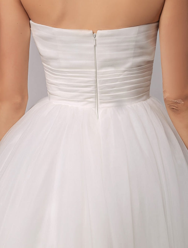 Exclusive Tull Lace Off-The-Shoulder Ball Gown Wedding Dress With Wrap