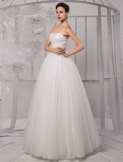 Exclusive Tull Lace Off-The-Shoulder Ball Gown Wedding Dress With Wrap