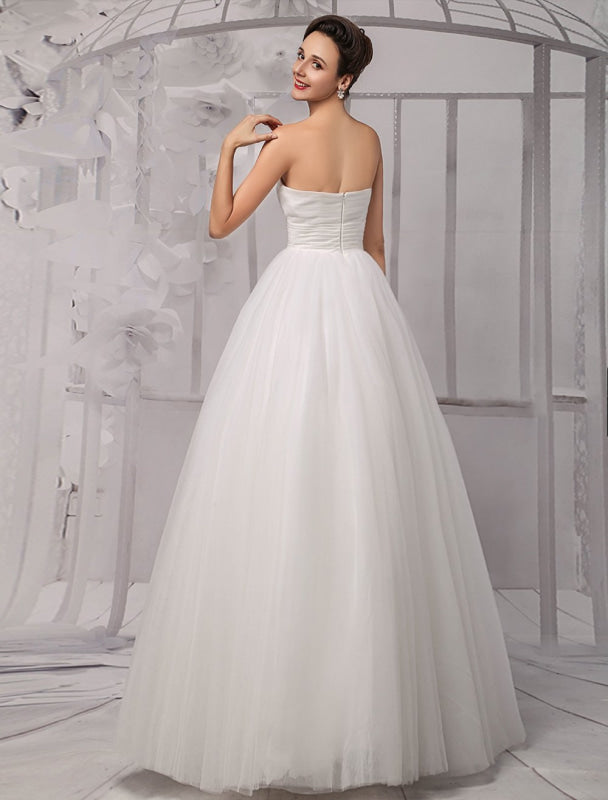 Exclusive Tull Lace Off-The-Shoulder Ball Gown Wedding Dress With Wrap
