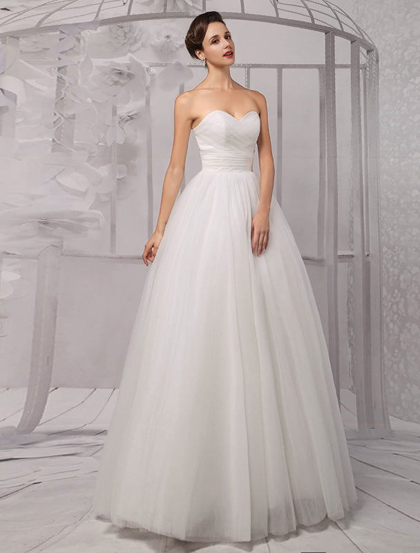 Exclusive Tull Lace Off-The-Shoulder Ball Gown Wedding Dress With Wrap