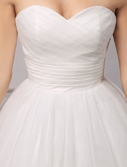 Exclusive Tull Lace Off-The-Shoulder Ball Gown Wedding Dress With Wrap