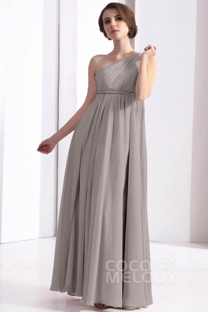 Sheath Floor Length Chiffon Bridesmaid Dress COSF1300D