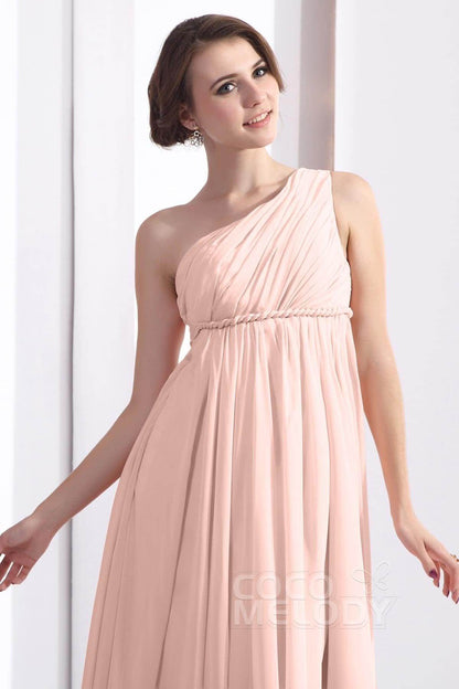 Sheath Floor Length Chiffon Bridesmaid Dress COSF1300D