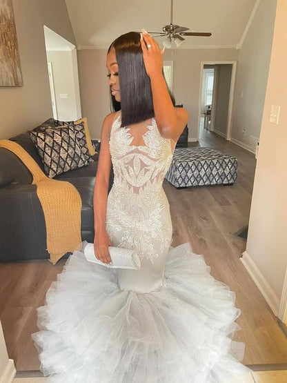 Chic Mermaid Prom Dress Sexy Evening Dress For Girls cc382