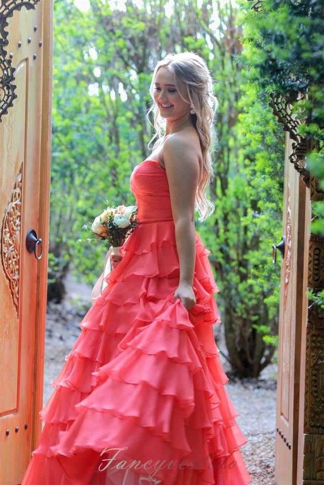 Blue Sweetheart Twist Kont Ruffle A-Line Prom Dress