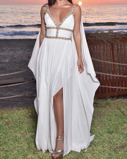 Goddess Boho Wedding Dress Chiffon