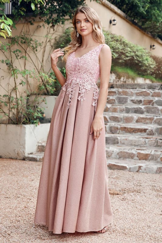 Gorgeous Aline Evening Dress Sleeveless Lace Appliques Bridesmaid Dress