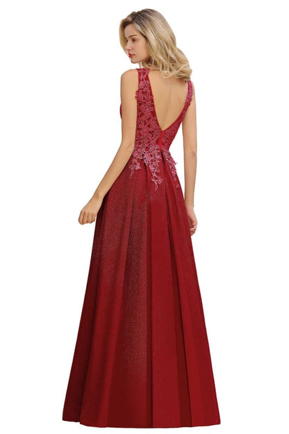 Gorgeous Aline Evening Dress Sleeveless Lace Appliques Bridesmaid Dress