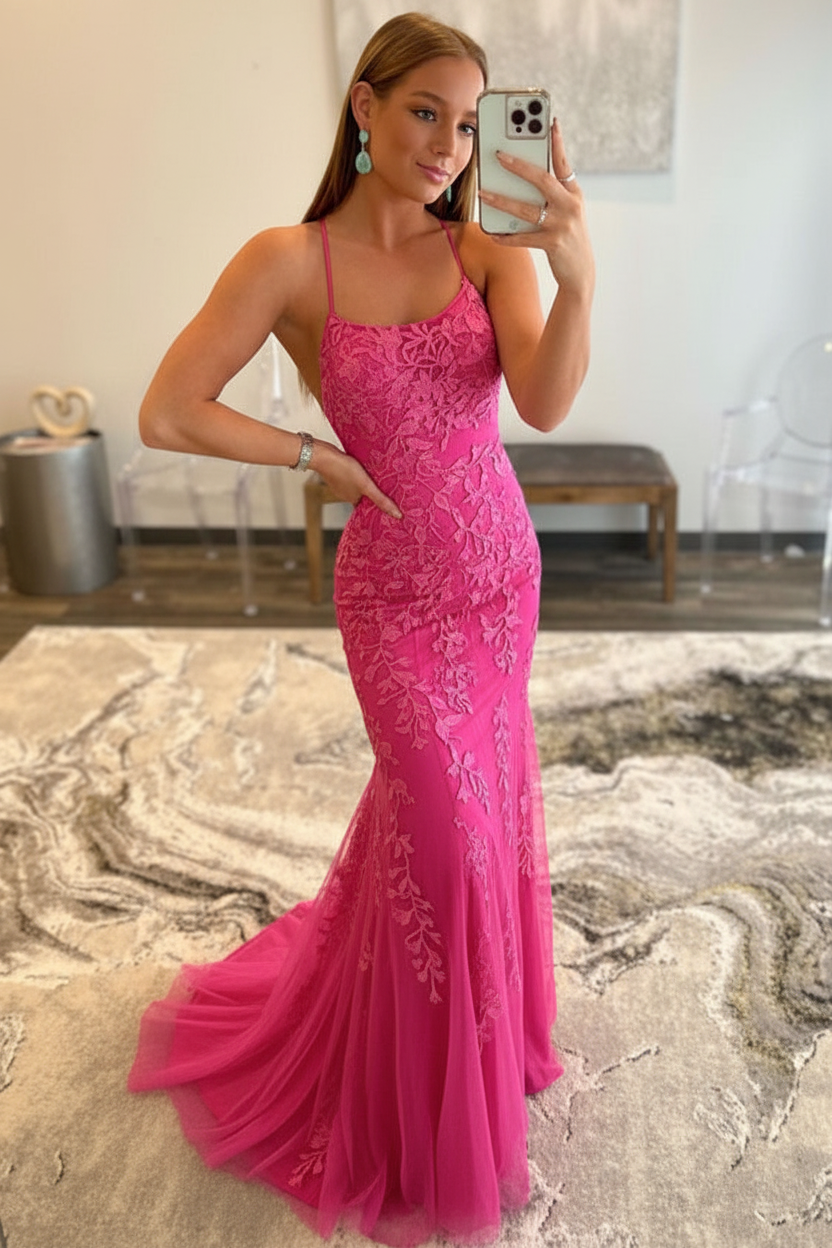 Mint Green Lace Mermaid Backless Long Prom Dresses Sleeveless Evening Dresses