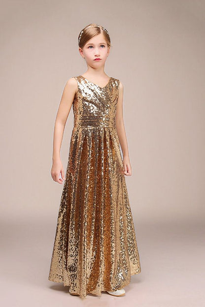 Jewel Ankle Length Sleeveless Flower Girl Dress