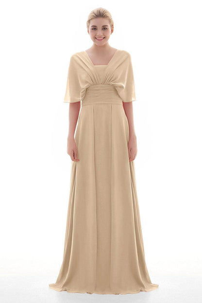 Sheath Floor Length Chiffon Bridesmaid Dress JOZF15001