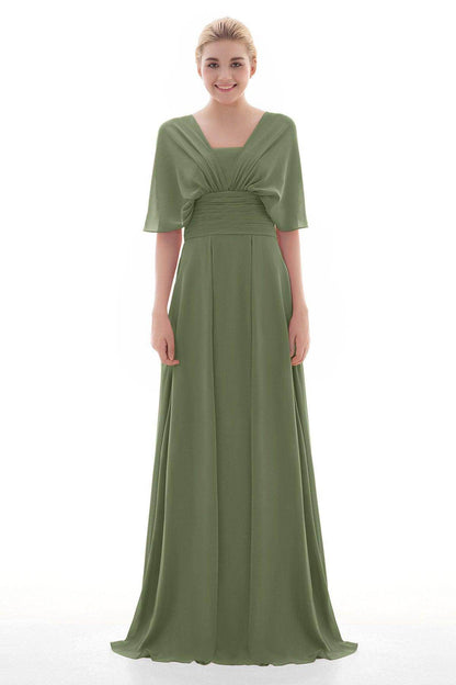 Sheath Floor Length Chiffon Bridesmaid Dress JOZF15001