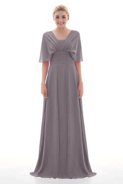 Sheath Floor Length Chiffon Bridesmaid Dress JOZF15001