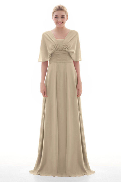 Sheath Floor Length Chiffon Bridesmaid Dress JOZF15001