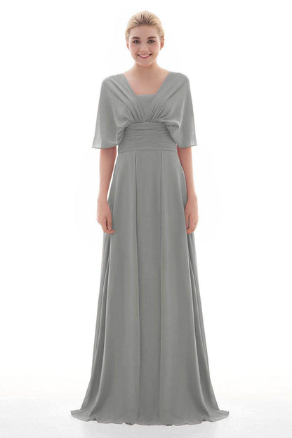 Sheath Floor Length Chiffon Bridesmaid Dress JOZF15001
