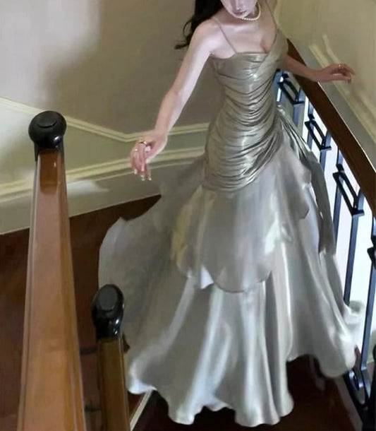 Aimishang Elegant Straps Vintage Sheath Long Prom Dress Charming Evening Party Dress Formal Dress Wholesale