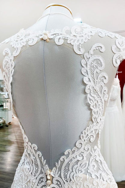 Long Mermaid Lace Sweetheart Wedding Dress with Appliques Lace