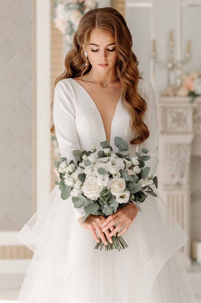 Long Sleeves Tulle Wedding Dress for Your Special Day