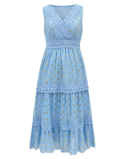 Aimishang Beach Little White Dresses Boho Wedding Dresses A-Line V Neck Sleeveless Ankle Length Chiffon Bridal Gowns With Appliques