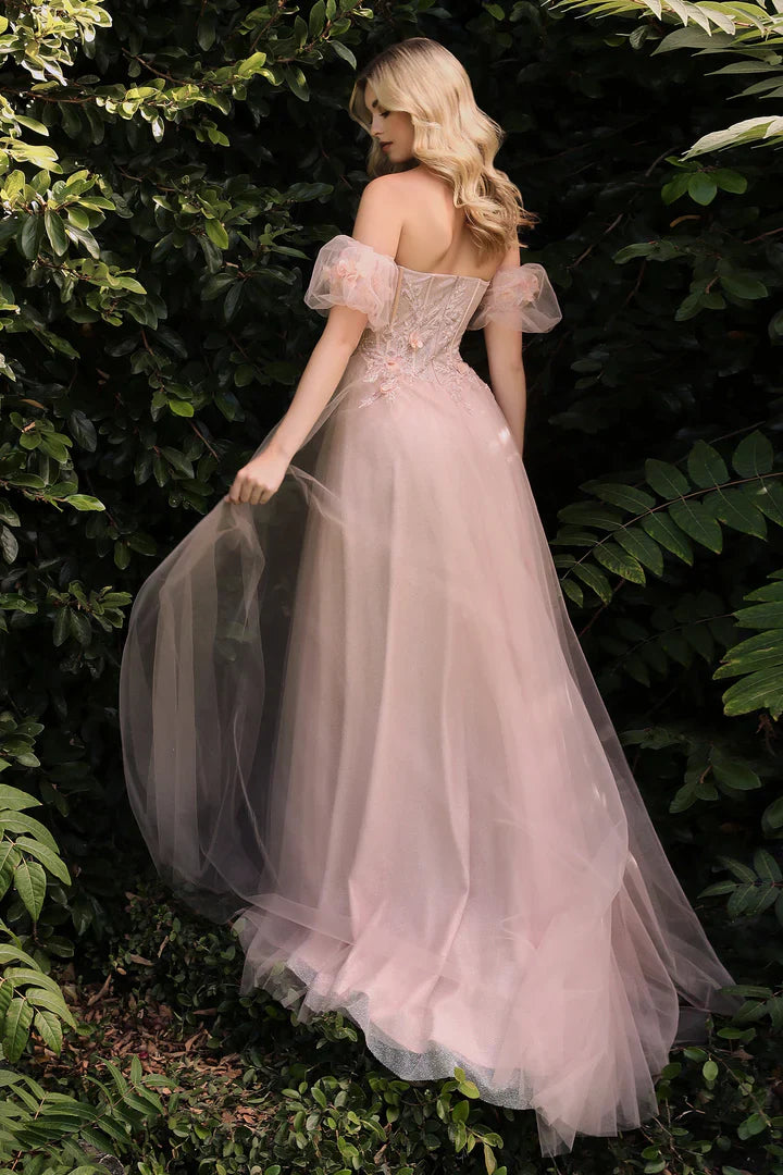 Aimishang Elegant Formal Women's Dresses 3D Floral Strapless Slit Dresses Gowns Evening Dresses