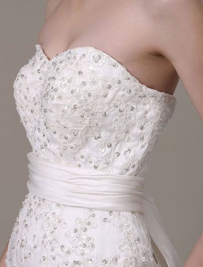 Mermaid Wedding Dresses With Elegant Detachable Lace Jacket Sweep Train(Veil Not Included) Exclusive