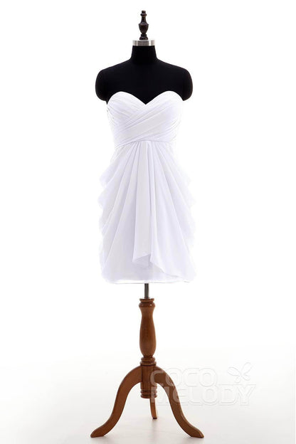 Sheath-Column Knee Length Chiffon Bridesmaid Dress NB2746