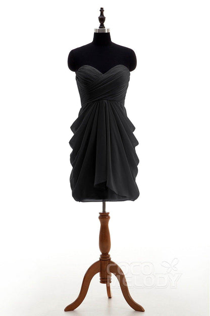 Sheath-Column Knee Length Chiffon Bridesmaid Dress NB2746