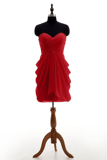 Sheath-Column Knee Length Chiffon Bridesmaid Dress NB2746