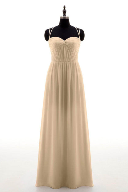 Sheath-Column Floor Length Chiffon Bridesmaid Dress NB3316