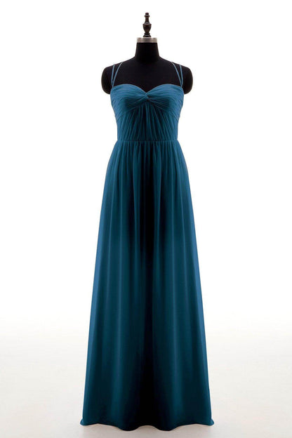 Sheath-Column Floor Length Chiffon Bridesmaid Dress NB3316