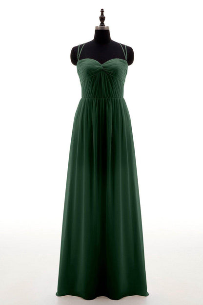 Sheath-Column Floor Length Chiffon Bridesmaid Dress NB3316