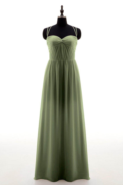 Sheath-Column Floor Length Chiffon Bridesmaid Dress NB3316