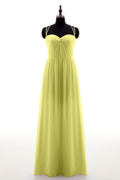 Sheath-Column Floor Length Chiffon Bridesmaid Dress NB3316